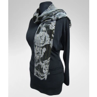 Tunika sukienka kimono z delikatnym połyskiem